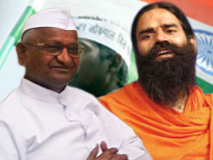 सरकार पर अन्ना-रामदेव का दोतरफा वार सरकार पर अन्ना-रामदेव का दोतरफा वार