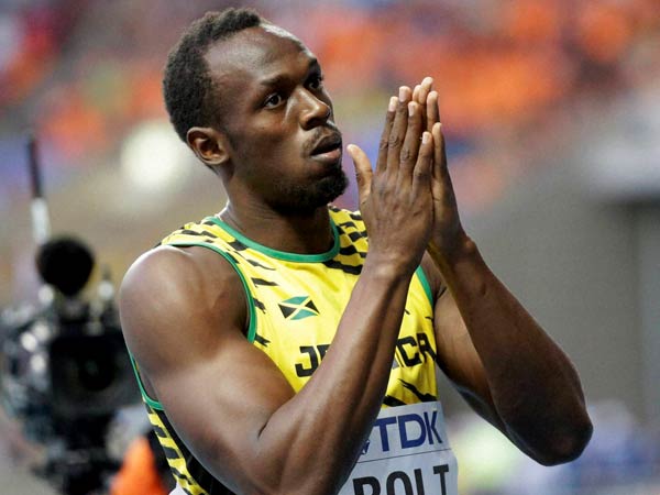 Usain bolt racing in rio Usain bolt racing in rio