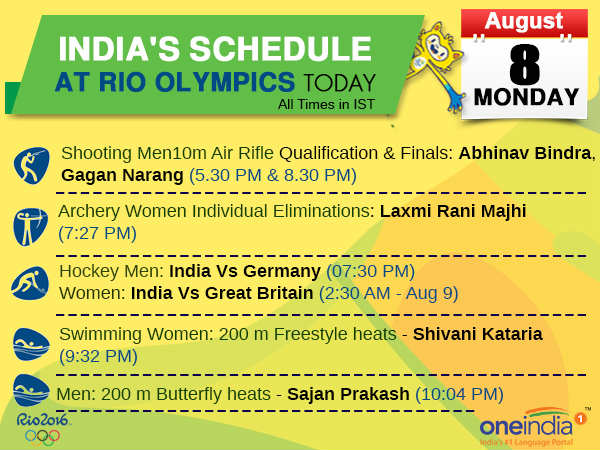 rio ओलंपिक day 4 indian games schedule rio ओलंपिक day 4 indian games schedule
