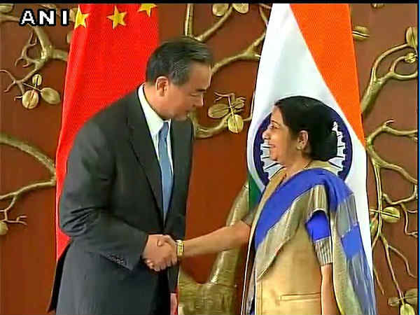 sushma swaraj and Chinese Foreign Minister Wang Yi sushma swaraj and Chinese Foreign Minister Wang Yi