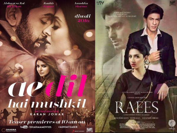 Ae Dil Hai Mushkil and Raees release Ae Dil Hai Mushkil and Raees release