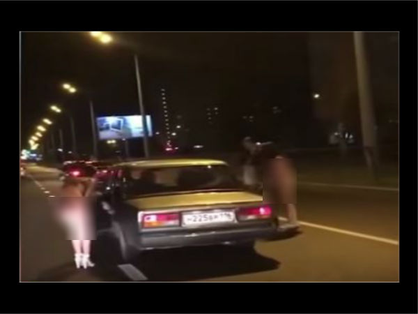 Russian girls strip on roads and beg to find husbands Russian girls strip on roads and beg to find husbands