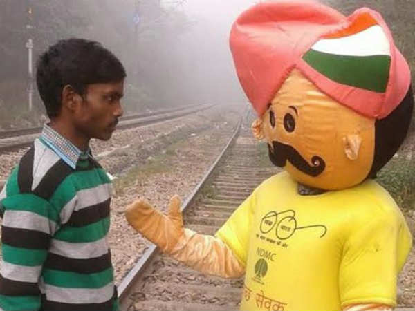 Delhi mascots to blow the whistle on public defecation Delhi mascots to blow the whistle on public defecation