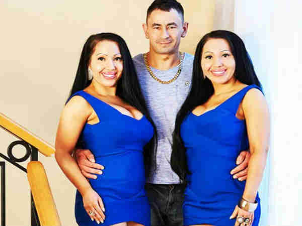 Identical twins who both sleep in the same bed with their shared boyfriend get marry him Identical twins who both sleep in the same bed with their shared boyfriend get marry him