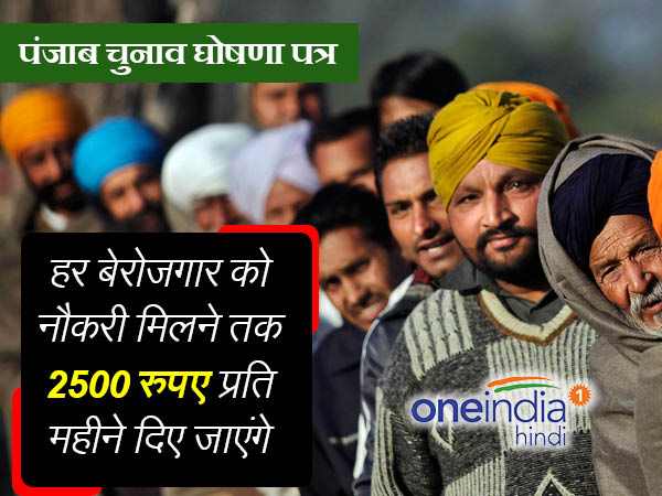 कांग्रेस का घोषणापत्र-किसानों का कर्जा होगा माफ, बेरोजगार युवाओं को मिलेगा 2500 रुपए का भत्ता कांग्रेस का घोषणापत्र-किसानों का कर्जा होगा माफ, बेरोजगार युवाओं को मिलेगा 2500 रुपए का भत्ता