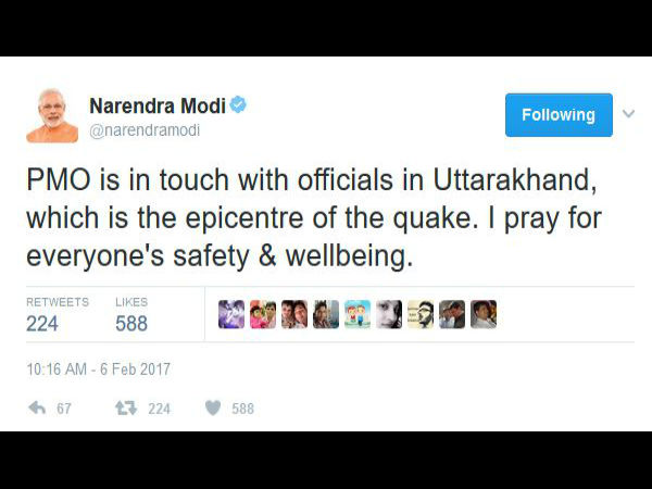 पीएम मोदी ने किया ट्विट