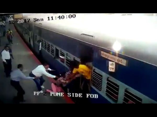 Watch: RPF officer saves girl from going under speeding train at Lonavala station Watch: RPF officer saves girl from going under speeding train at Lonavala station