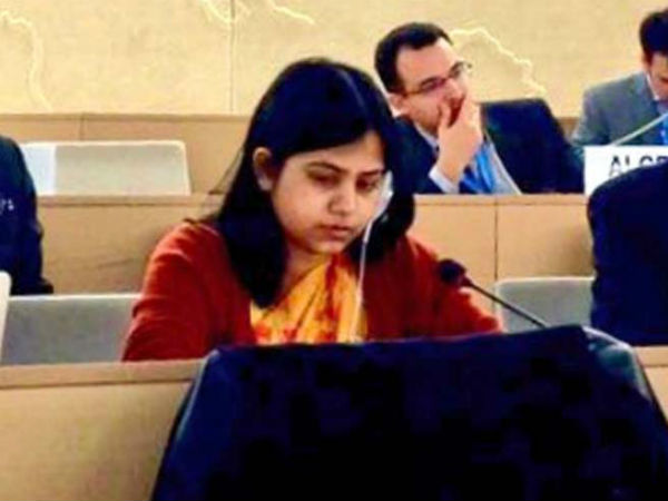 जेनेवा में भारत की महिला राजनयिक ने पाकिस्तान को दिखाया आईना जेनेवा में भारत की महिला राजनयिक ने पाकिस्तान को दिखाया आईना