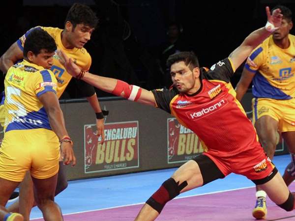 Pro Kabaddi 2017: Bengaluru Bulls beats Tamil Thalaivas Pro Kabaddi 2017: Bengaluru Bulls beats Tamil Thalaivas