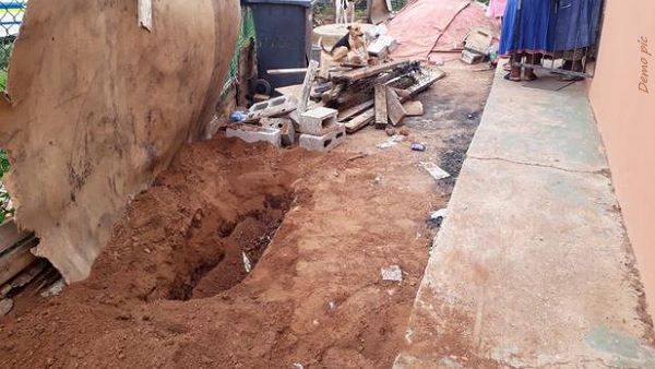 Burying the corpse near the crematorium