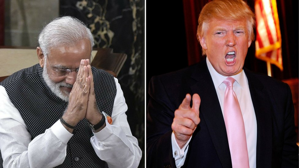 नरेंद्र मोदी और डोनल्ड ट्रंप नरेंद्र मोदी और डोनल्ड ट्रंप