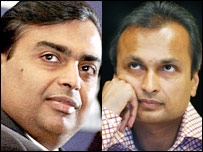 मुकेश ने लक्ष्मी मित्तल को पीछे छोड़ा मुकेश ने लक्ष्मी मित्तल को पीछे छोड़ा