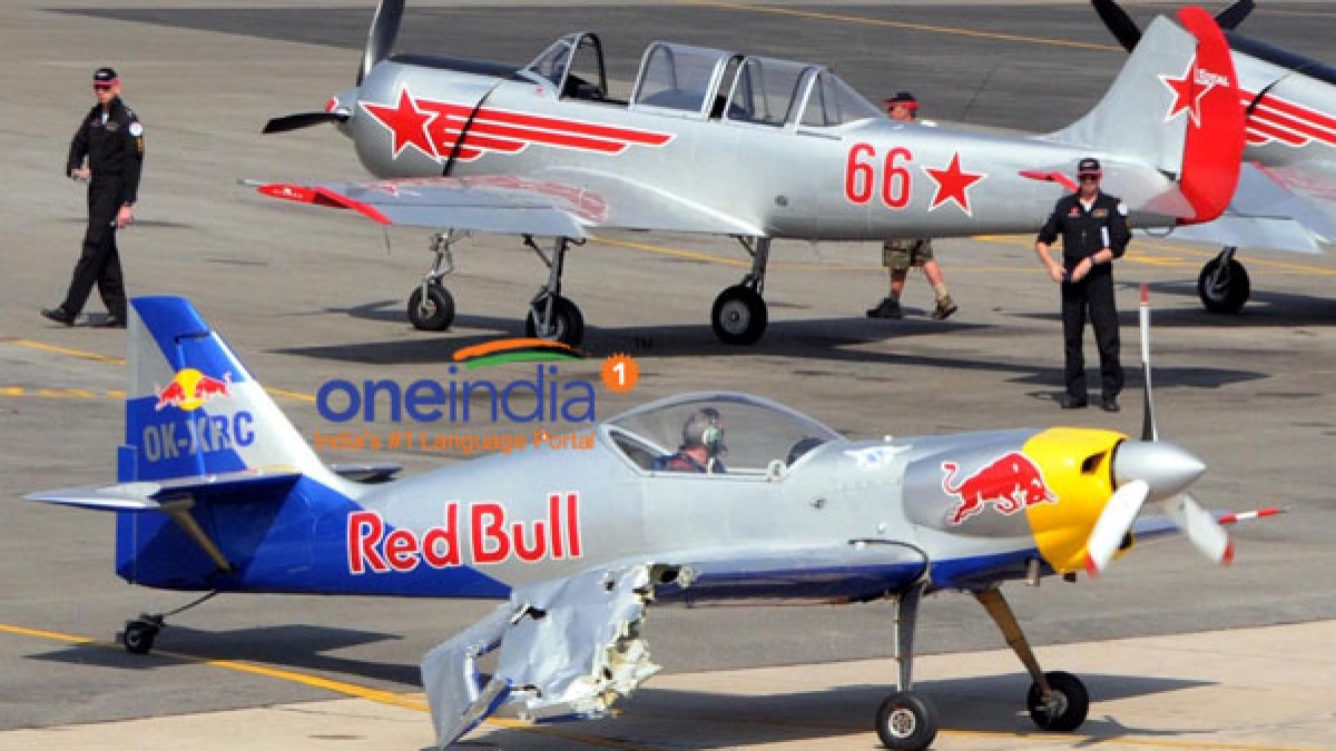 Aero India 2015: Accident averted, Red Bull planes scrape each other Aero India 2015: Accident averted, Red Bull planes scrape each other
