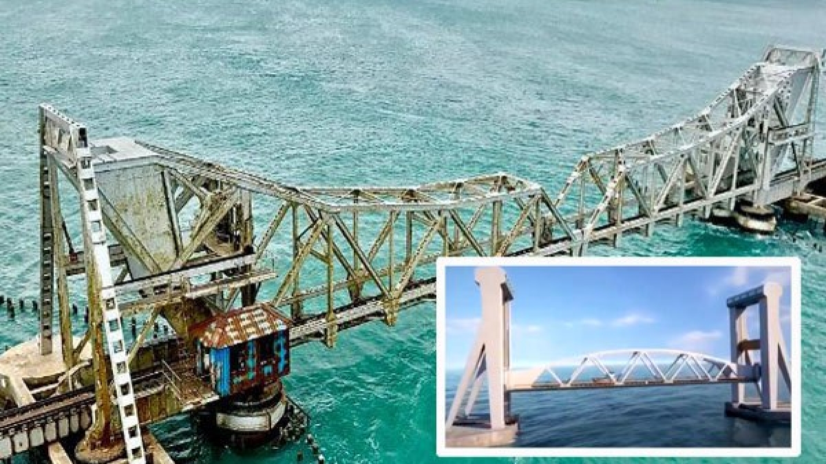 New high-tech bridge to replace old link that connect rameshwaram to dhanushkodi New high-tech bridge to replace old link that connect rameshwaram to dhanushkodi