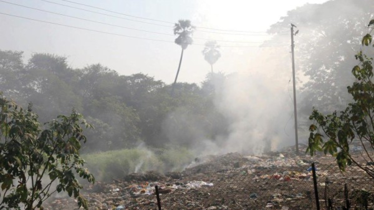 Burning plastic Burning plastic