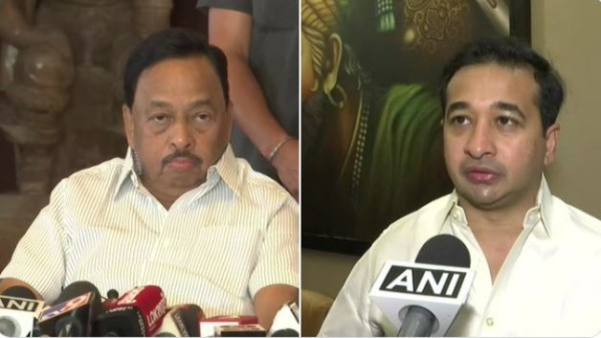 Narayan rane and his son Narayan rane and his son