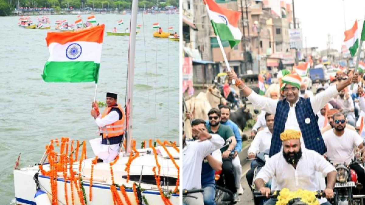 75 किलोमीटर तक निकाली, बाइक से तिरंगा यात्रा