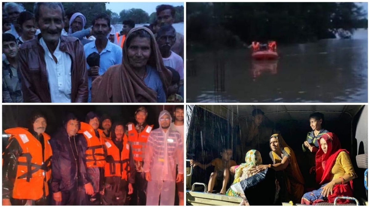 Rescue of 155 people trapped in floods in Soytakal, Home Guard and SDERF team got success Rescue of 155 people trapped in floods in Soytakal, Home Guard and SDERF team got success