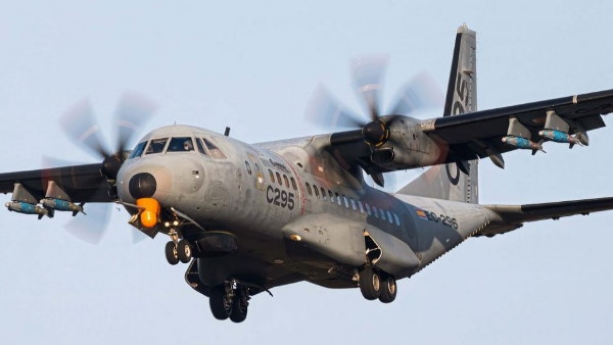 Airbus C295 military transport aircraft manufactured by Tata in Gujarats Vadodara Airbus C295 military transport aircraft manufactured by Tata in Gujarats Vadodara