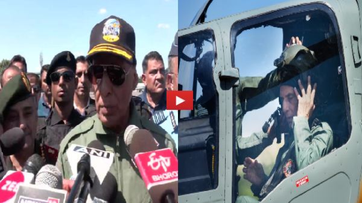 Rajnath Singh in LCH Rajnath Singh in LCH