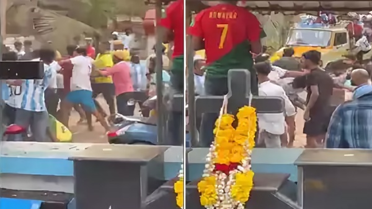 Brazil and Argentina fans fight with each other in Kerala Brazil and Argentina fans fight with each other in Kerala