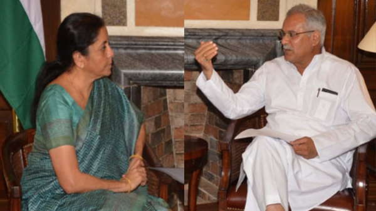 bhupesh baghel nirmala sitaraman bhupesh baghel nirmala sitaraman