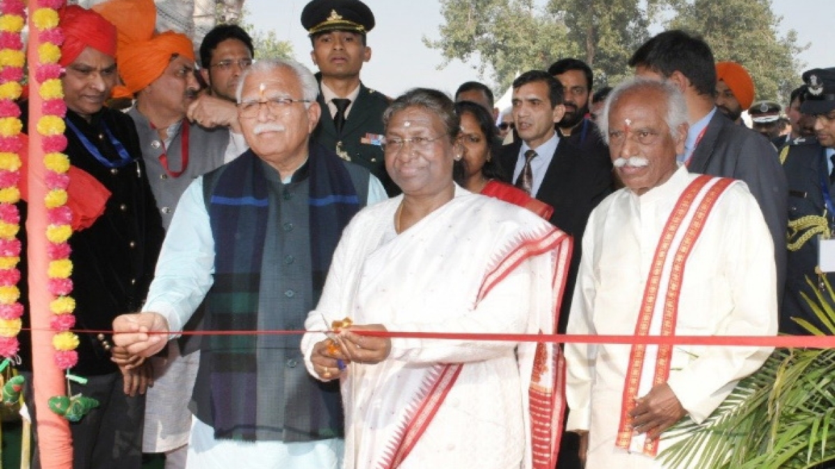 President praised the development works of the Haryana government President praised the development works of the Haryana government