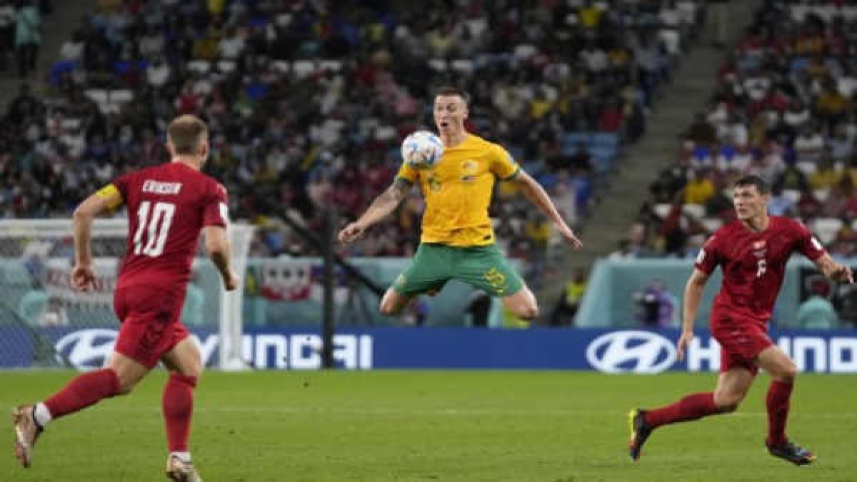Australia beat Denmark in FIFA world cup Australia beat Denmark in FIFA world cup