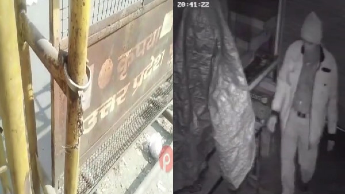 पुलिस करे चोरी, हथकड़ी पहने बैरिकेडिंग