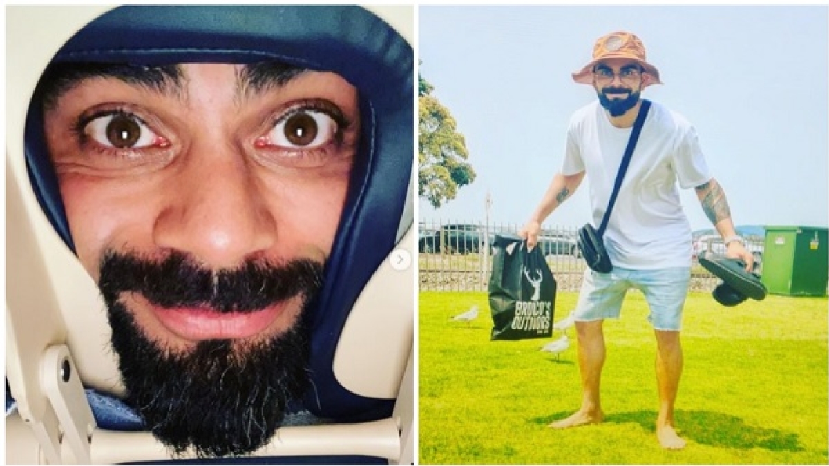 फोटो में कोहली मजाकिया अंदाज में हैं