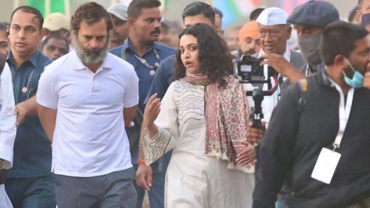 Swara Bhaskar join Bharat Jodo Yatra rahul gandhi in Ujjain Swara Bhaskar join Bharat Jodo Yatra rahul gandhi in Ujjain