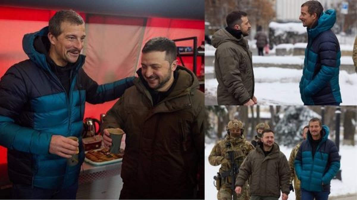 Bear Grylls met Volodymyr Zelenskyy Bear Grylls met Volodymyr Zelenskyy