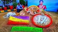 Sand Art News: ‘1 टन बालू, 10 घंटे, बारिश की चुनौती’, सैंड आर्टिस्ट ने की गणेश चतुर्थी पर अनोखी कलाकृति