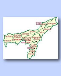Assam Map Assam Map