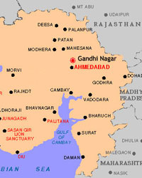 Gujarat map Gujarat map