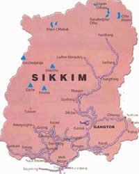 sikkim map sikkim map