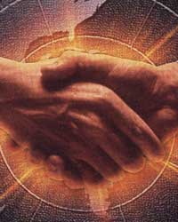 Joining hands Joining hands