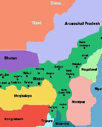 Assam Map Assam Map