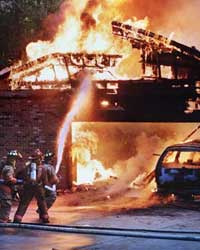 fire on building fire on building