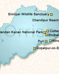 Orissa Map Orissa Map