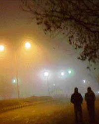 Fog night in Chandigarh Fog night in Chandigarh