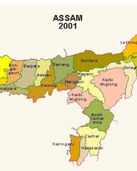 Assam Map Assam Map