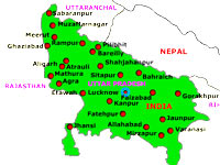 Uttar Pradesh map Uttar Pradesh map