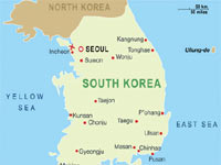 South Korea map South Korea map
