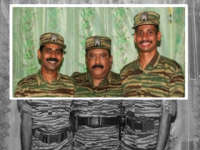 Prabhakaran with two pilots Prabhakaran with two pilots