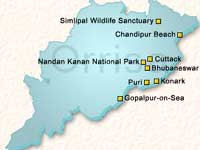 Orissa Map Orissa Map