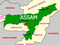 Assam Map Assam Map