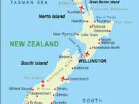 New Zealand map New Zealand map