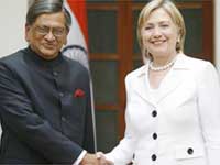 Hillary Clinton, SM Krishna Hillary Clinton, SM Krishna
