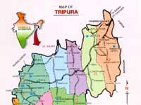 Tripura Map Tripura Map